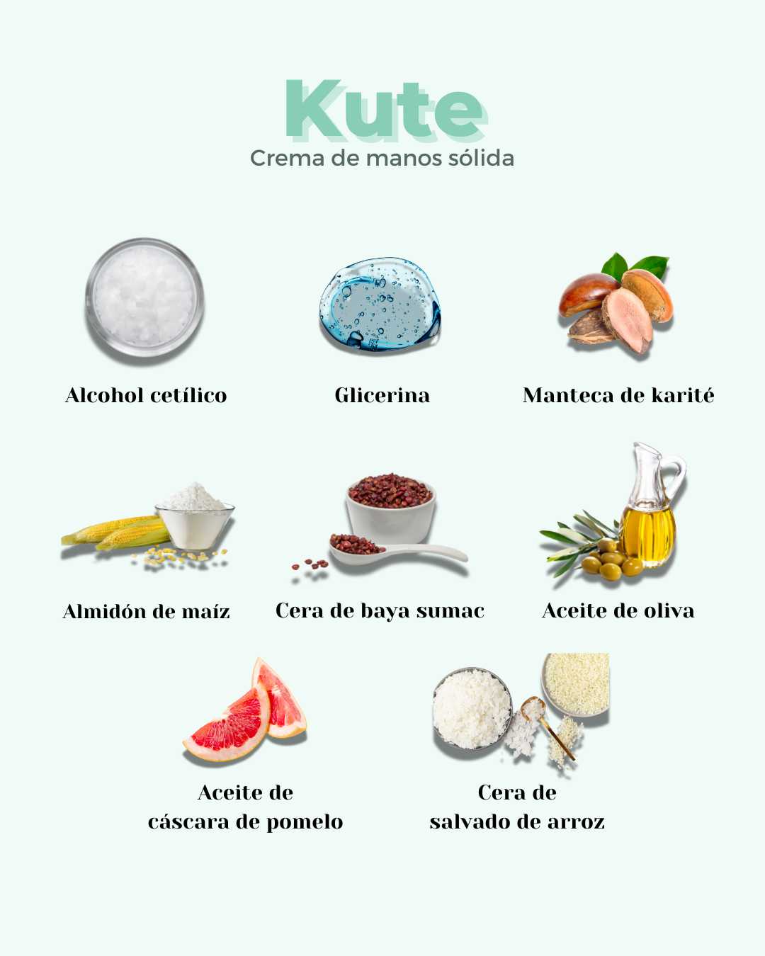 Crema de Manos Sólida ECO Hidratante KUTE - Skinova