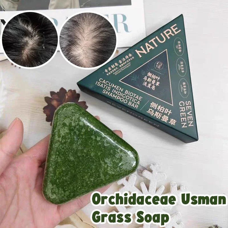 El Nature Triangle Shampoo Bar es un jabón–champú sólido de forma triangular que se volvió viral en redes sociales por su presentación llamativa y por la promesa de ayudar a fortalecer el cabello, reducir la caída y estimular su crecimiento. - Skinova