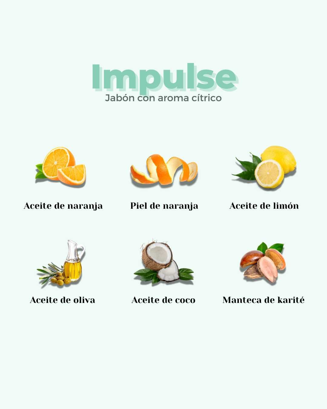 Jabón de Ducha Sólido ECO Cítrico IMPULSE - Skinova