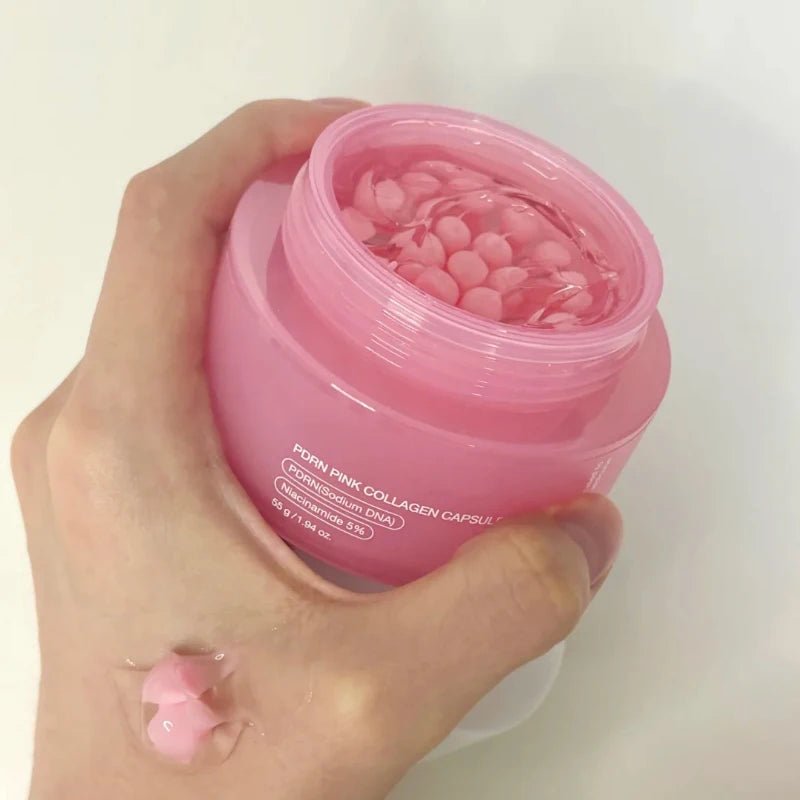 Korean PDRN Pink Collagen Capsule Cream with Niacinamide Cream for Uneven Skin Tone Lightweight Face Moisturizer Non Greasy care - Skinova
