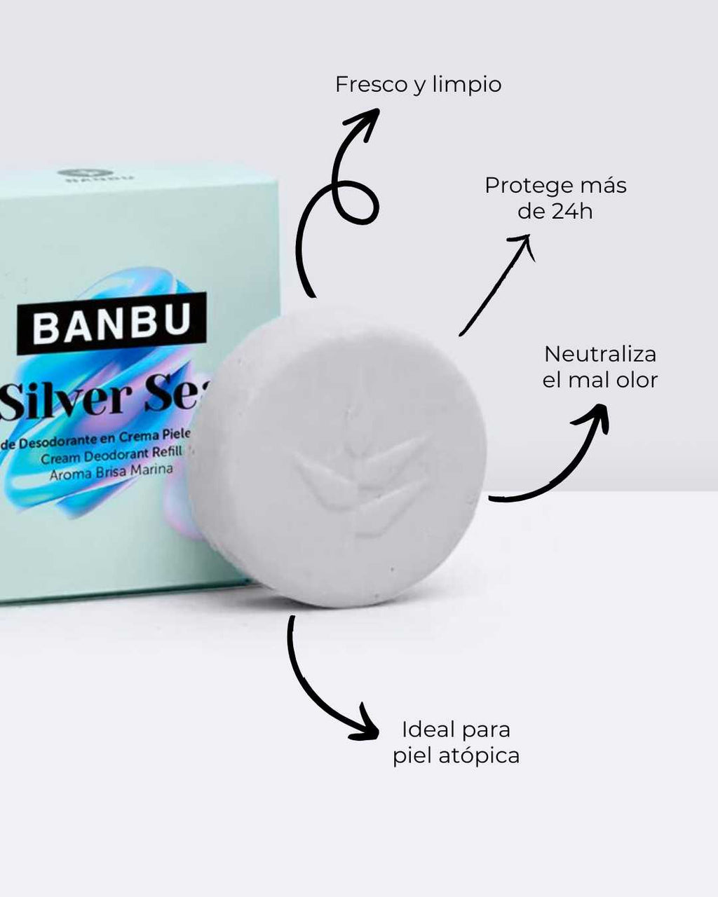 LIQUIDACIÓN Refill Desodorante Crema ECO Piel Sensible SILVER SEA - Skinova